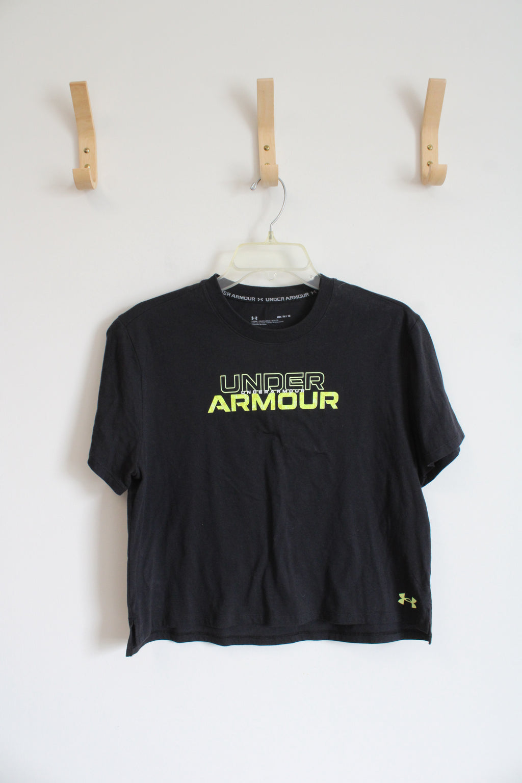 Under Armour Black Cropped Logo Tee | M