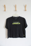 Under Armour Black Cropped Logo Tee | M