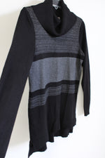 Dressbarn Black Turtleneck Color Block Sweater | S