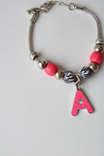 Silver "A" Initial Bracelet