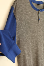 NFL 76ers Gray and Royal Blue Color Block Thermal | L