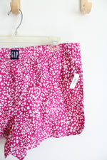 NEW Gap Fuchsia & White Heart Patterned Pajama Shorts | L
