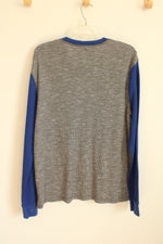 NFL 76ers Gray and Royal Blue Color Block Thermal | L