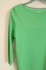 Talbots Green Pima Cotton Shirt | M Petite