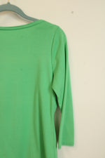 Talbots Green Pima Cotton Shirt | M Petite