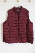 HHE Maroon Puffer Vest | 3X