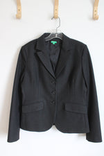 United Colors of Benneton Black Three Button Blazer | L