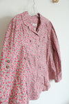 Dockers Pink Floral Button Down Top | M