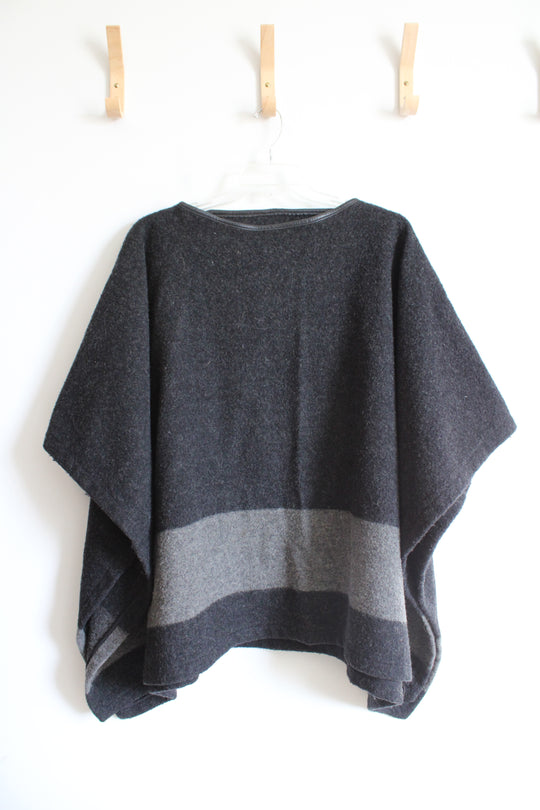 Coach Gray Wool Blend Poncho | XS/S