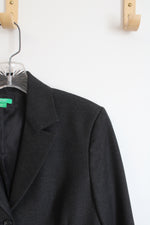 United Colors of Benneton Black Three Button Blazer | L