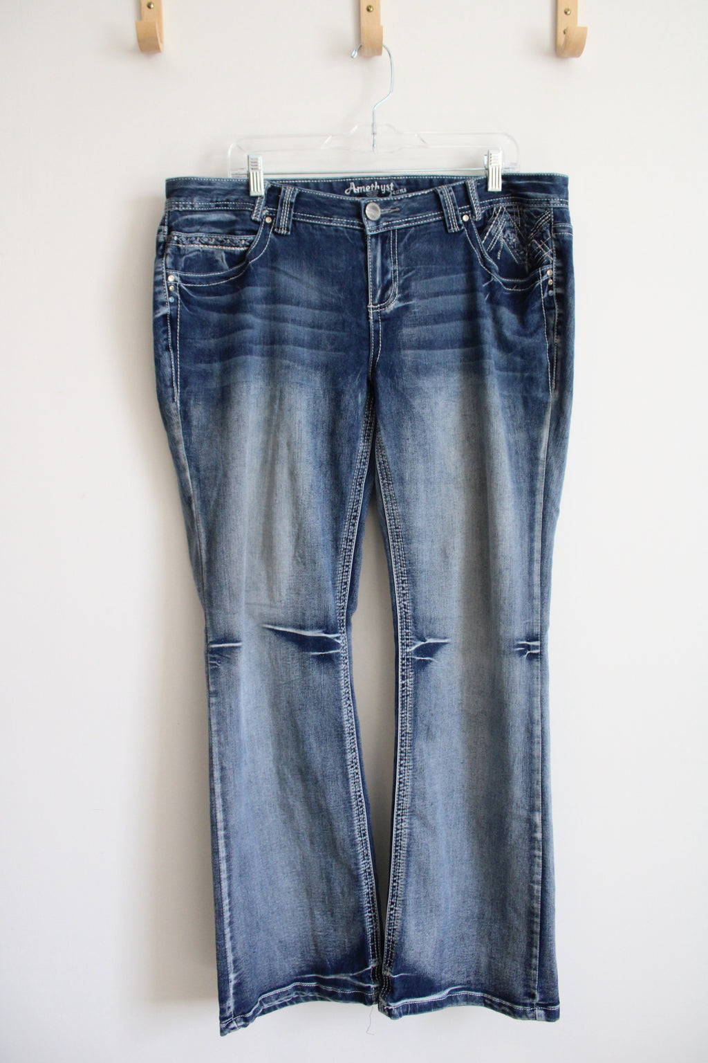 Amethyst Embellished Bootcut Jeans | 16