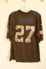 NFL Army Green and Camo Eagles #27 Jenkins Jersey | M