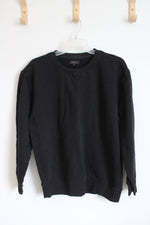 Quince Black Heavyweight Crewneck Sweatshirt | M