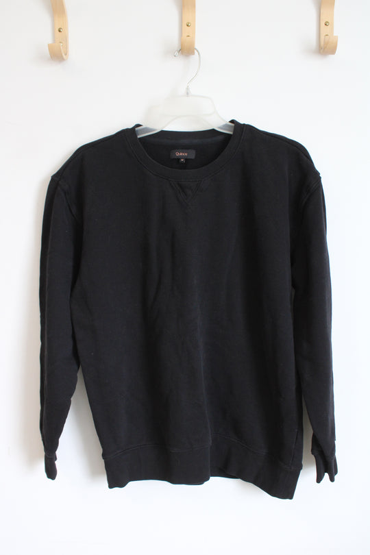 Quince Black Heavyweight Crewneck Sweatshirt | M
