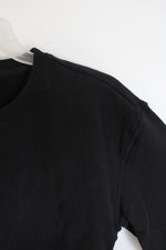 Quince Black Heavyweight Crewneck Sweatshirt | M