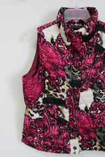 Bandolino Pink Patterned Puffer Vest | S
