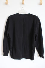 Quince Black Heavyweight Crewneck Sweatshirt | M