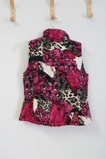 Bandolino Pink Patterned Puffer Vest | S