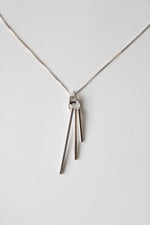 Sterling Silver Tassel Bar Pendant Necklace
