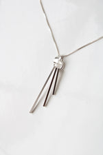 Sterling Silver Tassel Bar Pendant Necklace