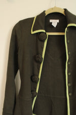 By Artisan Green Knit Silk Blend Cardigan | S