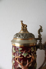 The Franklin Mint The Official 10-Point Buck Sportsman's Tankard By Rick Fields Beer Stein