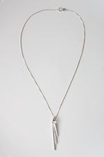 Sterling Silver Tassel Bar Pendant Necklace