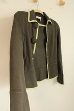 By Artisan Green Knit Silk Blend Cardigan | S