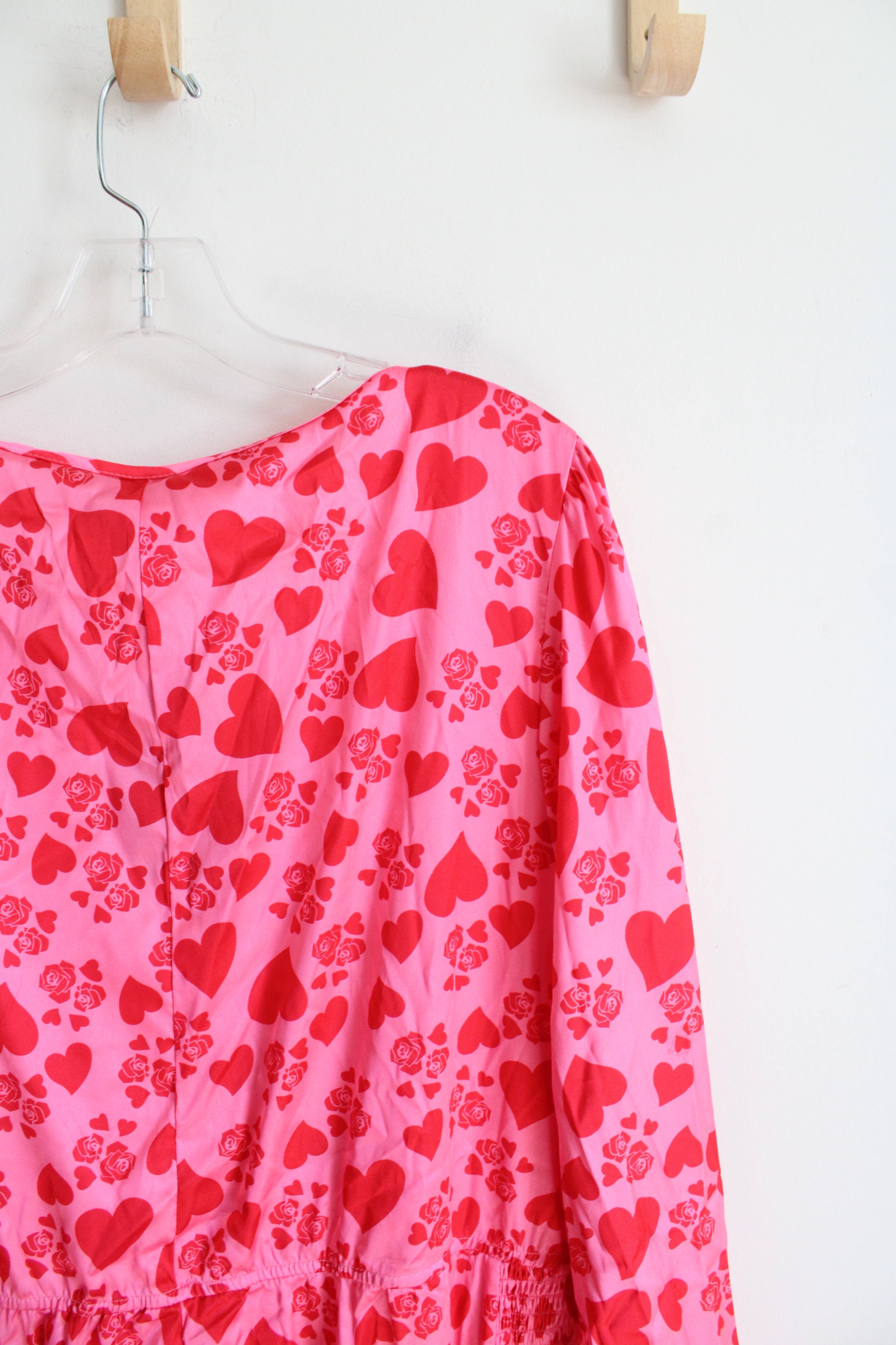 shein red heart dress Women Cute heart print dresses for valentines day