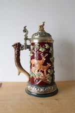 The Franklin Mint The Official 10-Point Buck Sportsman's Tankard By Rick Fields Beer Stein