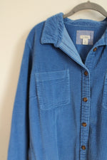 L.L. Bean Cobalt Corduroy Button Down Shirt | XL