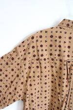 Eddie Bauer Beige Corduroy with Print Long-Sleeve Button Down Shirt | XL