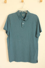 J. Crew Blue Short Sleeve Polo Shirt | L