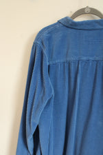 L.L. Bean Cobalt Corduroy Button Down Shirt | XL