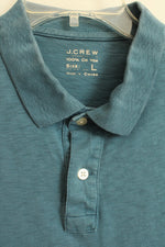 J. Crew Blue Short Sleeve Polo Shirt | L