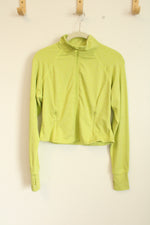 Danskin Lime Green Crop Zip Up Light Jacket | XS