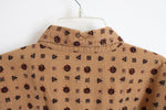 Eddie Bauer Beige Corduroy with Print Long-Sleeve Button Down Shirt | XL