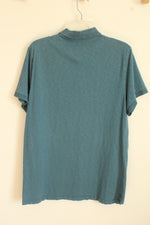 J. Crew Blue Short Sleeve Polo Shirt | L