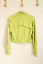 Danskin Lime Green Crop Zip Up Light Jacket | XS