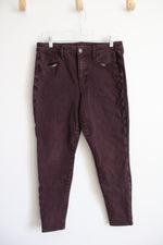 American Eagle Burgundy Hi-Rise Jeggings | 12