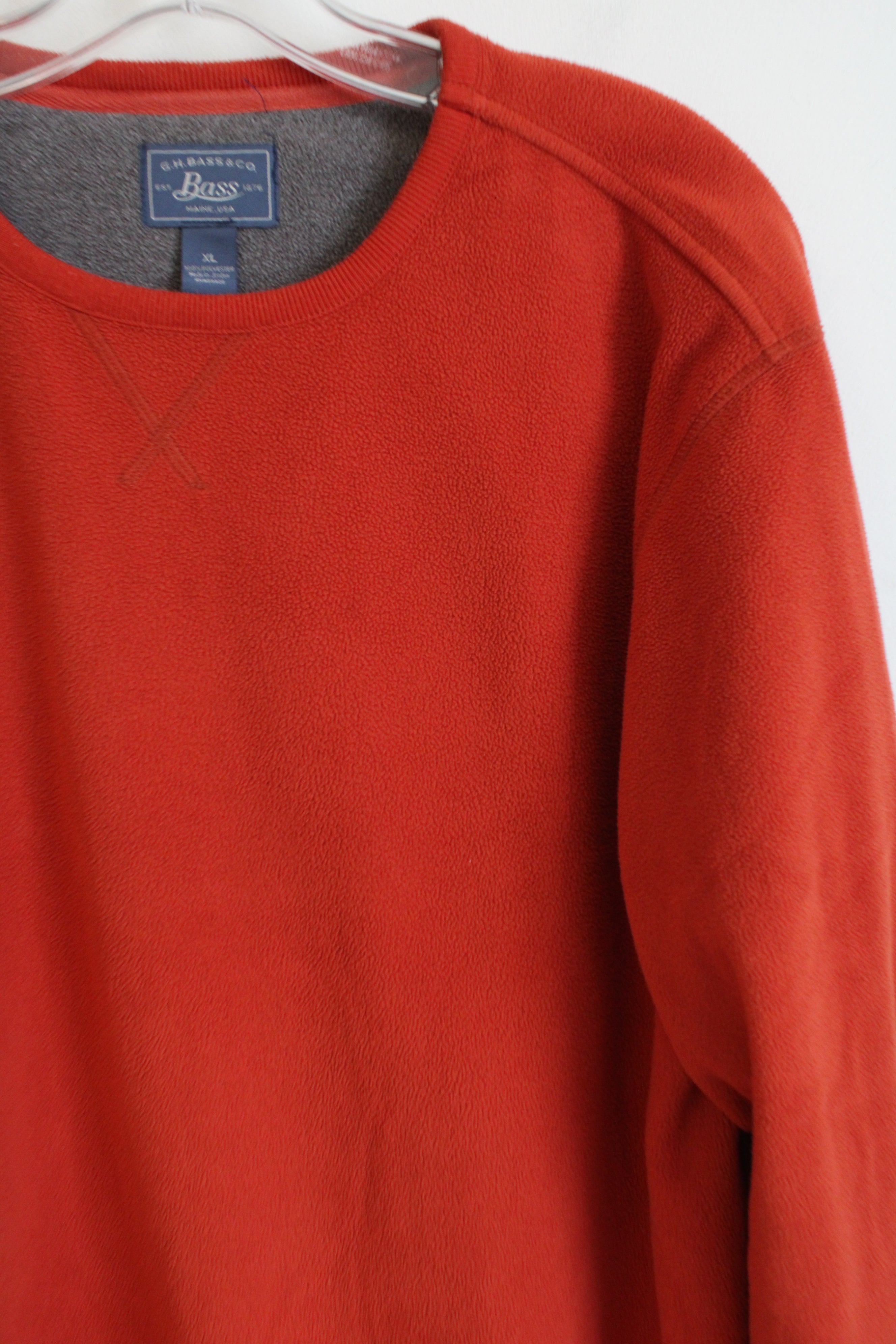 G.H. Bass & Co. Orange Fleece Long Sleeved Shirt | XL