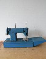 Vintage Blue Small Battery Operated Sewing Machine