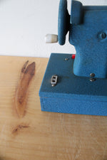 Vintage Blue Small Battery Operated Sewing Machine