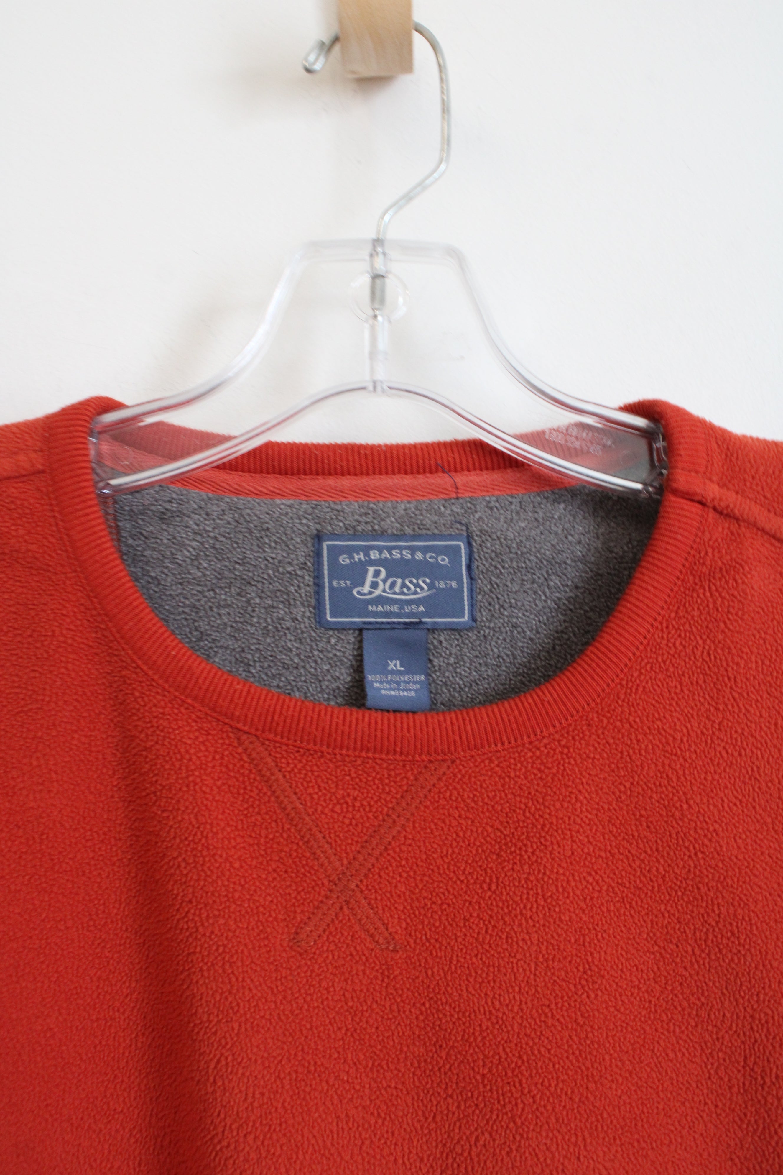 G.H. Bass & Co. Orange Fleece Long Sleeved Shirt | XL