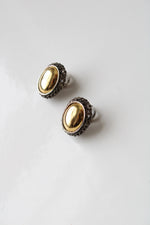 Premier Designers Gold & Silver Oval Earrings