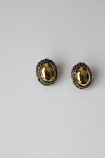 Premier Designers Gold & Silver Oval Earrings