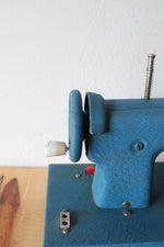 Vintage Blue Small Battery Operated Sewing Machine