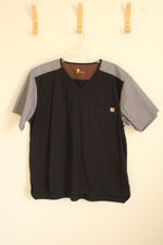 Carhartt Black and Gray Scrub Top | XL