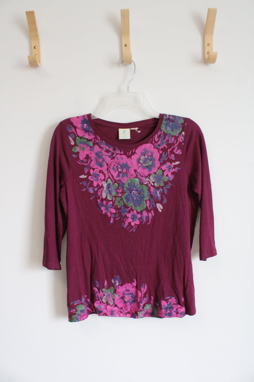 Caribbean Joe Purple Floral Top | M