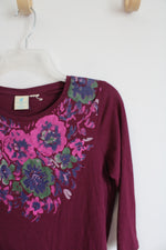 Caribbean Joe Purple Floral Top | M